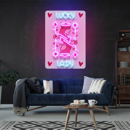 Touch To Your Home Office Bar Poker Uv Led Neon Sign - Shineneon