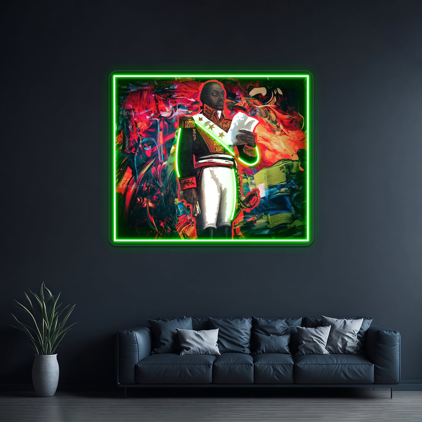 Toussaint Louverture Abstract Wall Artwork Neon Signs