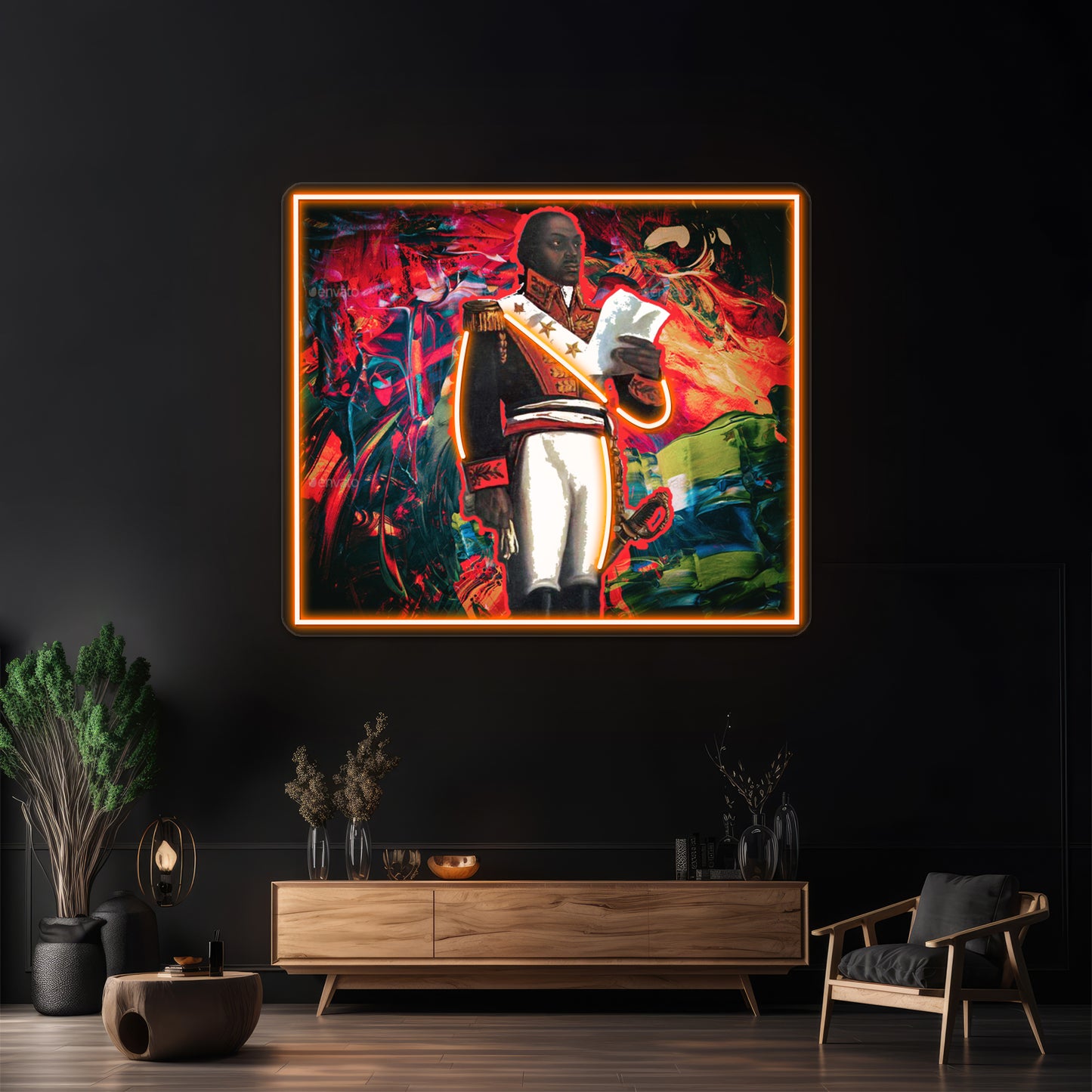 Toussaint Louverture Abstract Wall Artwork Neon Signs