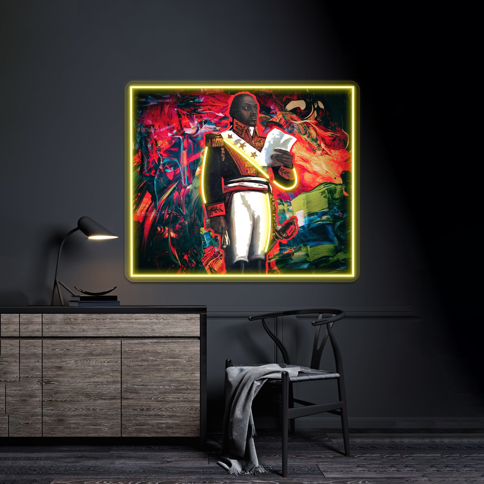 Toussaint Louverture Abstract Wall Artwork Neon Signs | Shineneon