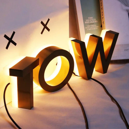 Tow 3D Backlit Letters Aluminum Business Metal Led Sign - Shineneon