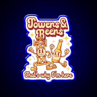 Tower Climber Beers Thats Why Im Here Beer Bar Decor Led Neon Sign Rgb Color - LED neon sign view 5
