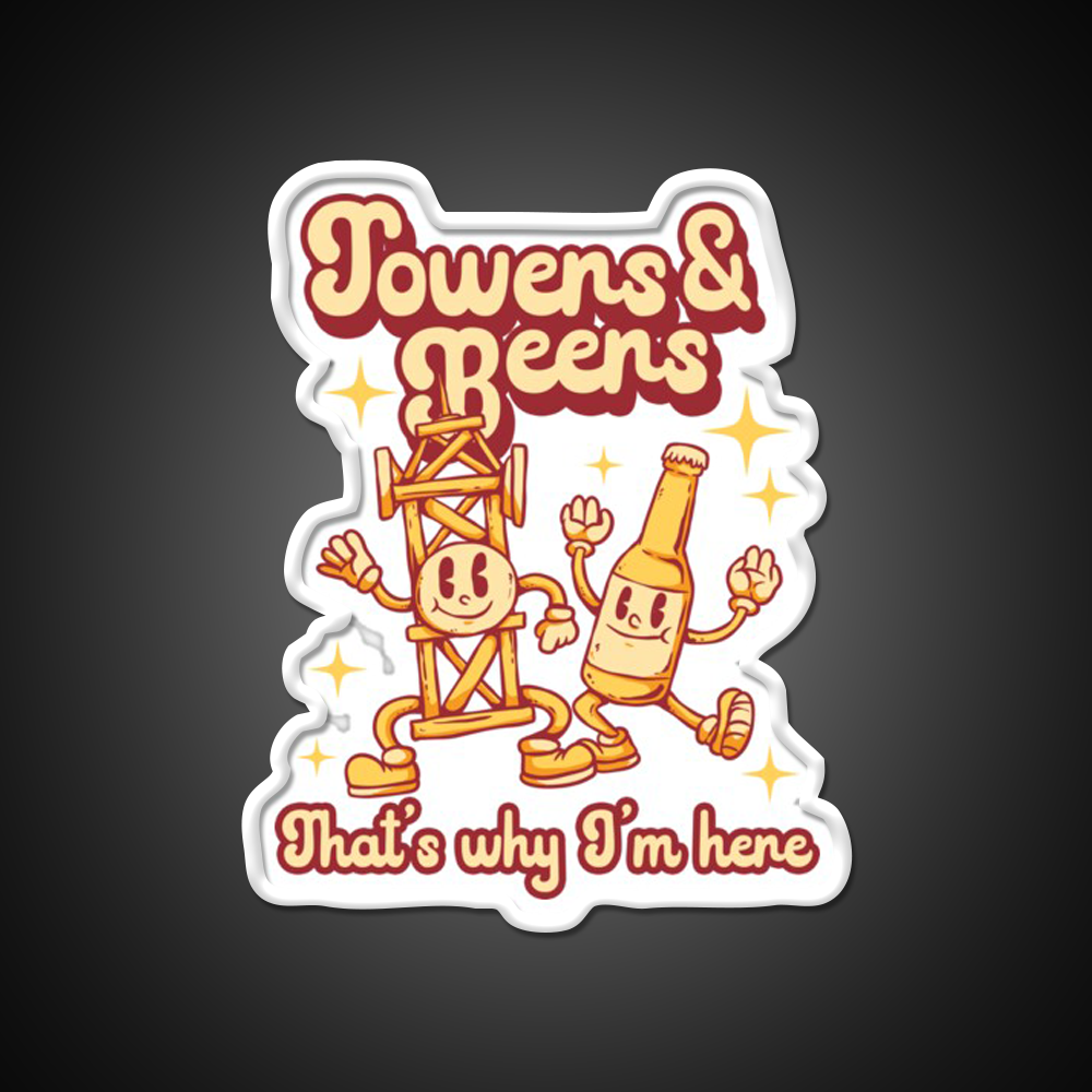 Tower Climber Beers Thats Why Im Here Beer Bar Decor Led Neon Sign Rgb Color - LED neon sign view 11