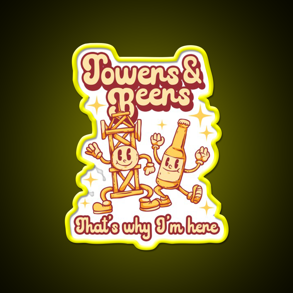 Tower Climber Beers Thats Why Im Here Beer Bar Decor Led Neon Sign Rgb Color - LED neon sign view 7