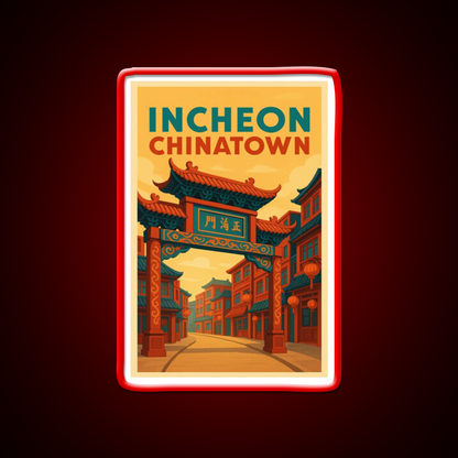 Traditional Gate Of Incheon Chinatown Korea Asian Cultural Led Neon Sign Rgb Color - LED neon sign view 10
