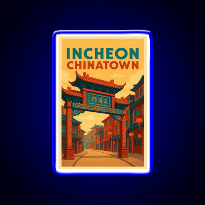 Traditional Gate Of Incheon Chinatown Korea Asian Cultural Led Neon Sign Rgb Color - Shineneon