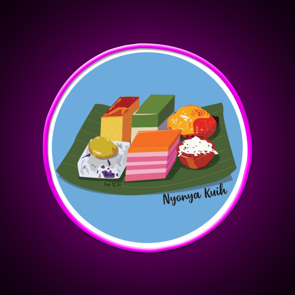 Traditional Nyonya Kuih Snack Food Led Neon Sign Rgb Color - Shineneon