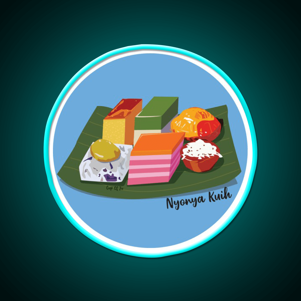 Traditional Nyonya Kuih Snack Food Led Neon Sign Rgb Color - Shineneon