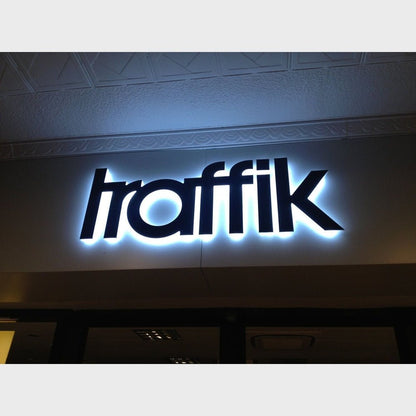 Traffik 3D Backlit Channel Letters Led Light Sign - Shineneon