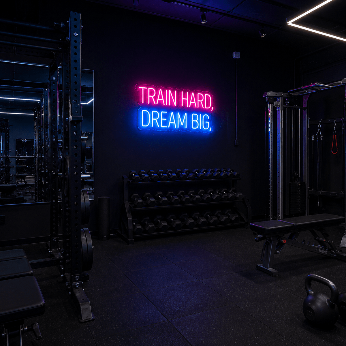 Train Hard Dream Big LED Neon Sign - Shineneon