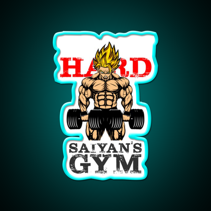 Train Hard Ssj Version Gym Fitness Led Neon Sign Rgb Color