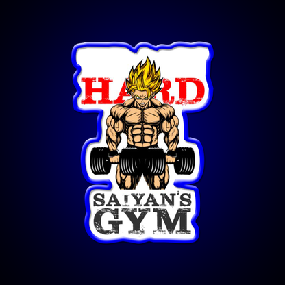 Train Hard Ssj Version Gym Fitness Led Neon Sign Rgb Color