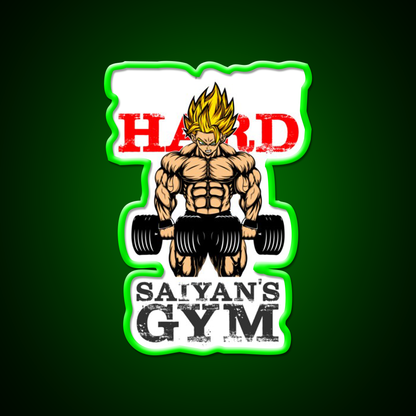 Train Hard Ssj Version Gym Fitness Led Neon Sign Rgb Color