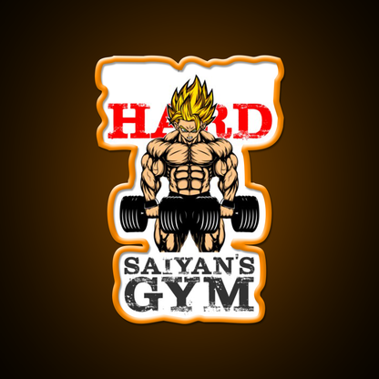 Train Hard Ssj Version Gym Fitness Led Neon Sign Rgb Color