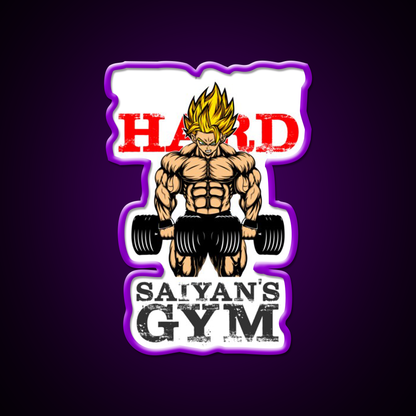 Train Hard Ssj Version Gym Fitness Led Neon Sign Rgb Color