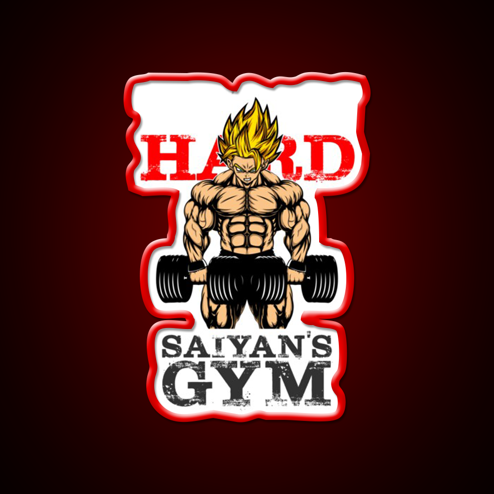 Train Hard Ssj Version Gym Fitness Led Neon Sign Rgb Color