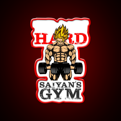 Train Hard Ssj Version Gym Fitness Led Neon Sign Rgb Color