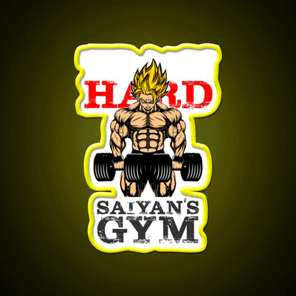 Train Hard Ssj Version Gym Fitness Led Neon Sign Rgb Color