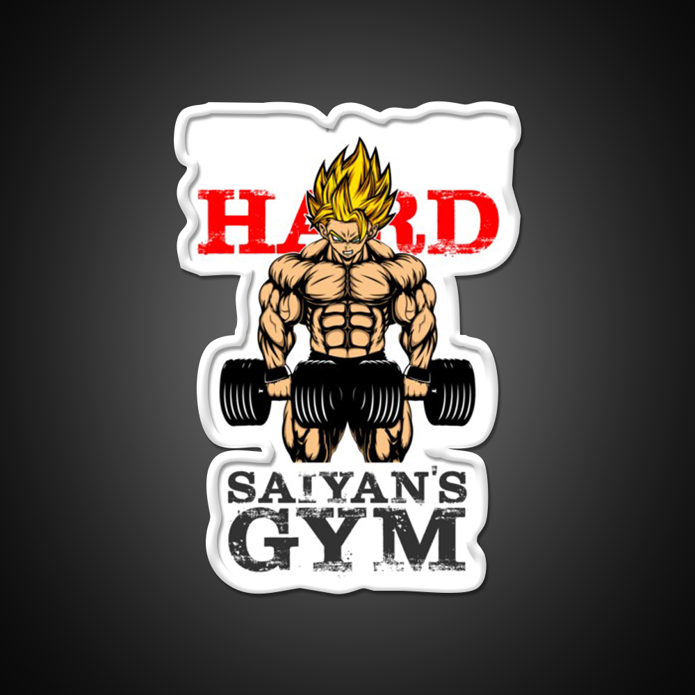 Train Hard Ssj Version Gym Fitness Led Neon Sign Rgb Color