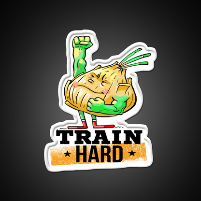Train Hard Strong Onion Power Gym Fitness Led Neon Sign Rgb Color