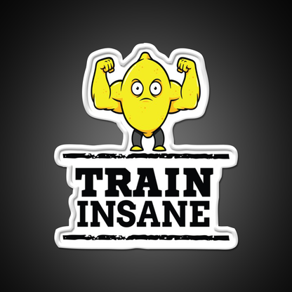 Train Insane Jacked Lemon Workout Bodybuilding Gym Fitness Led Neon Sign Rgb Color