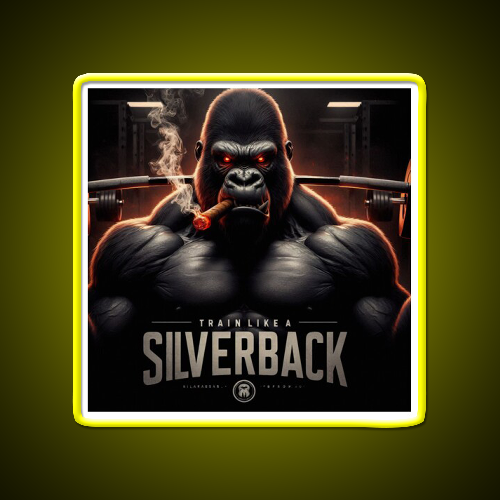 Train Like A Silverback Gym Fitness Led Neon Sign Rgb Color