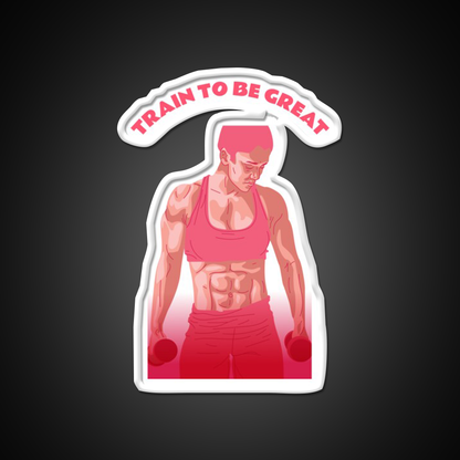 Train To Be Great Female Gym Fitness Led Neon Sign Rgb Color