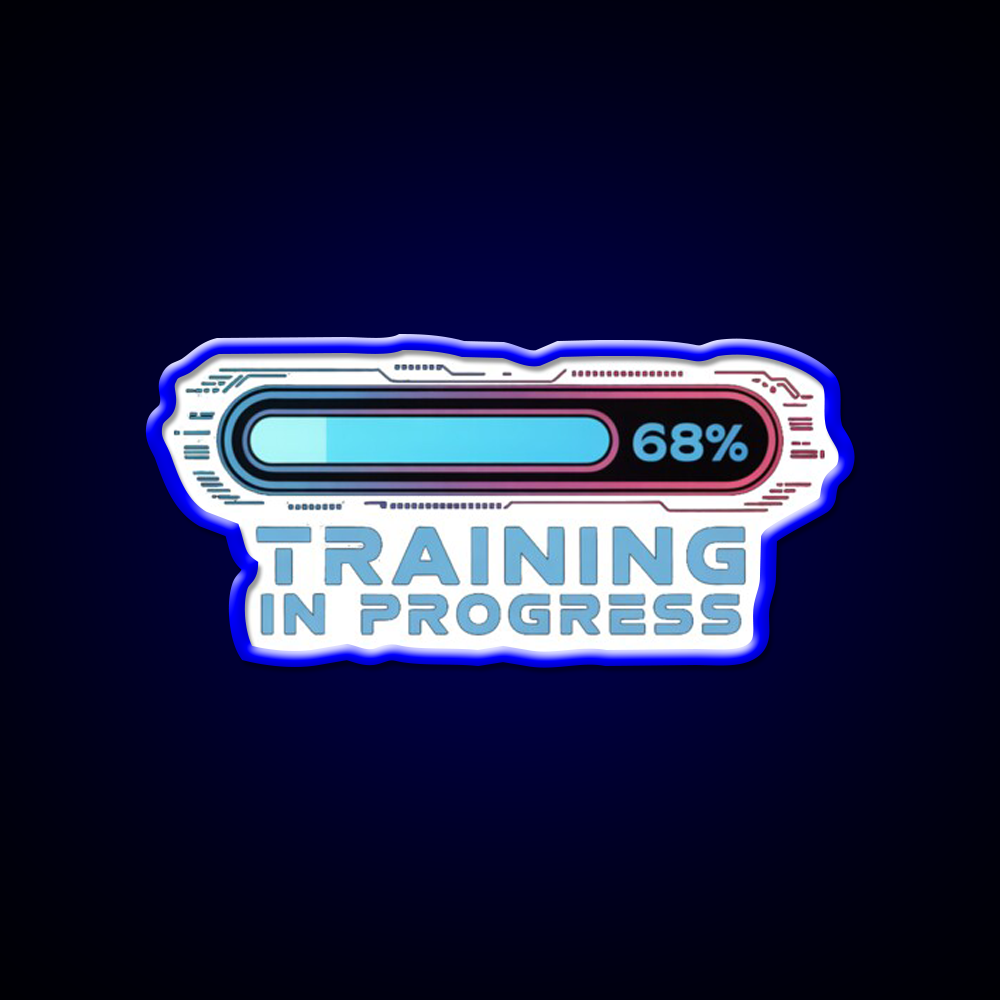 Training In Progress Ai Loading Man Cave Bar Led Neon Sign Rgb Color - LED neon sign view 5