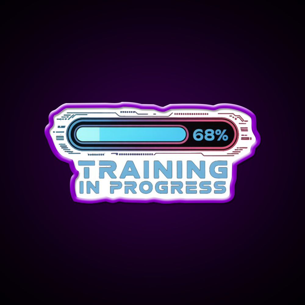 Training In Progress Ai Loading Man Cave Bar Led Neon Sign Rgb Color - LED neon sign view 9