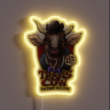 Trans Cow Rgb Led Neon Sign - Shineneon