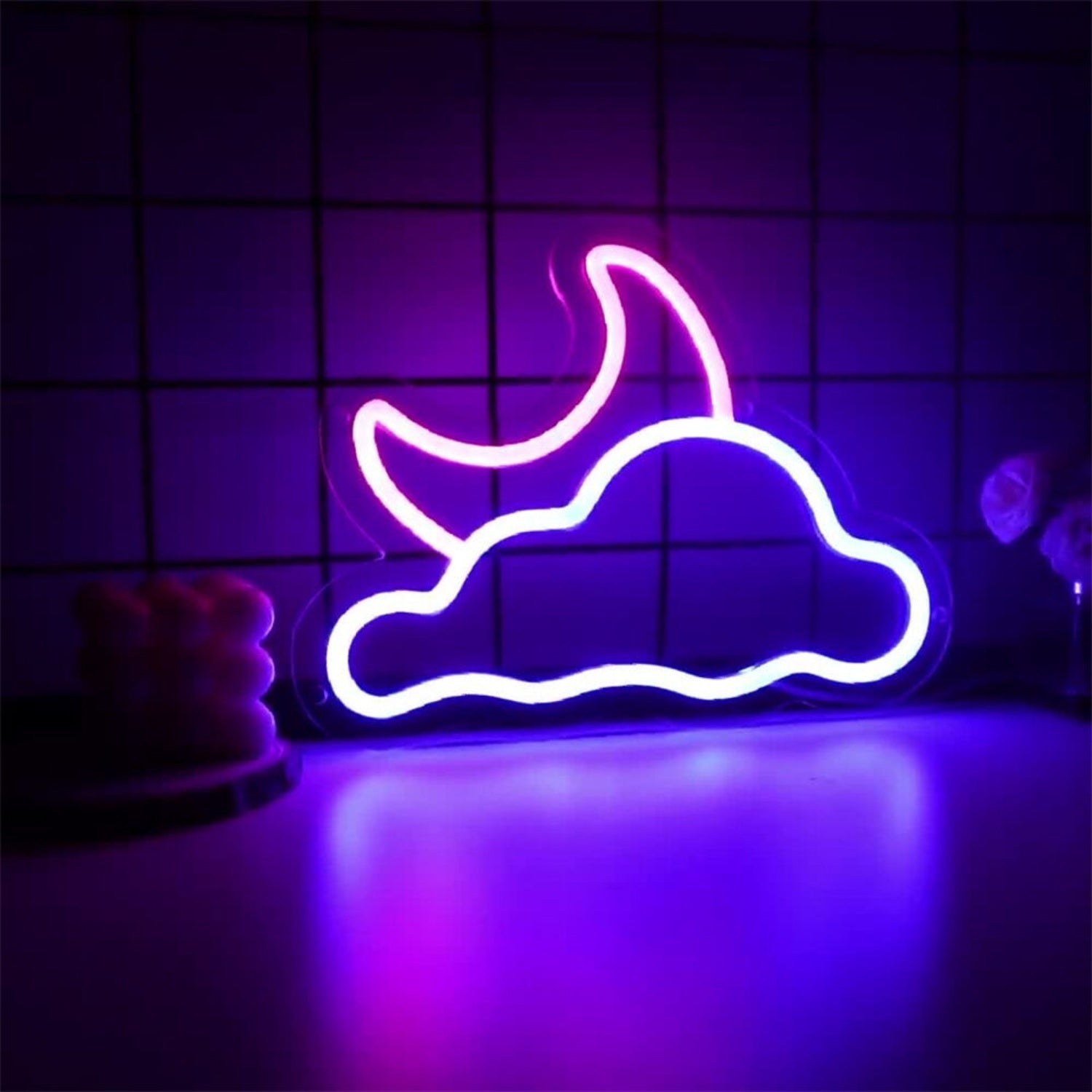 Transform Your Moon And Cloud Led Neon Sign For Home Decor - Shineneon