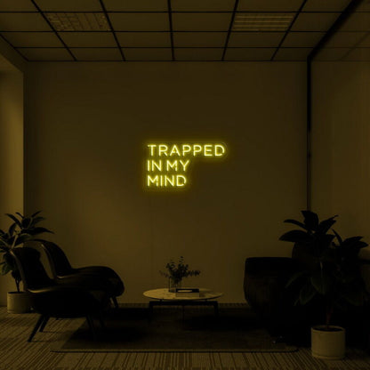 Trapped In My Mind Led Neon Sign Fartistic And Thoughtful Decor - Shineneon