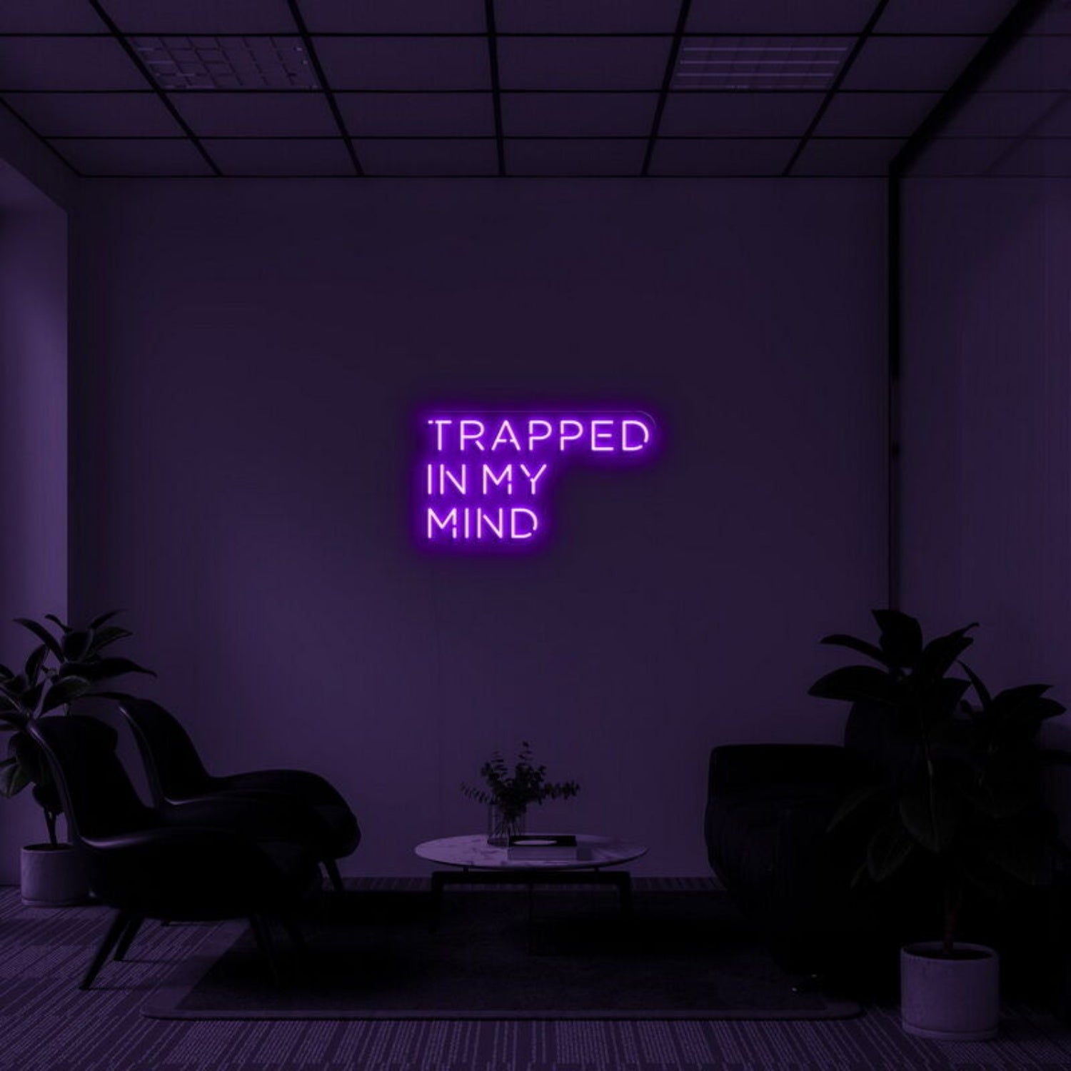 Trapped In My Mind Led Neon Sign Fartistic And Thoughtful Decor - Shineneon