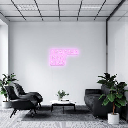Trapped In My Mind Led Neon Sign Fartistic And Thoughtful Decor - Shineneon