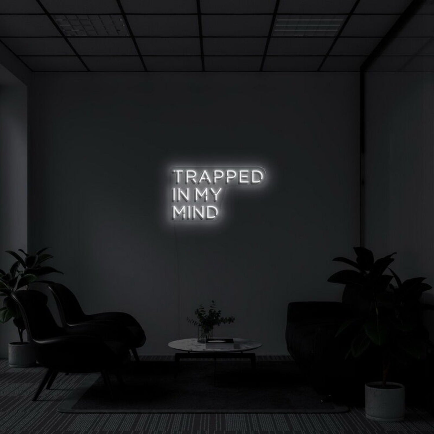 Trapped In My Mind Led Neon Sign Fartistic And Thoughtful Decor - Shineneon
