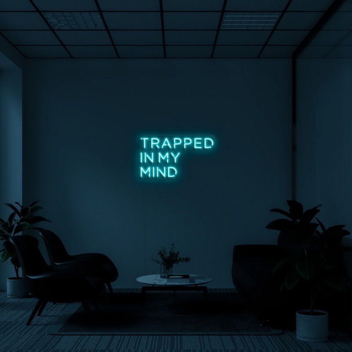 Trapped In My Mind Led Neon Sign Fartistic And Thoughtful Decor - Shineneon