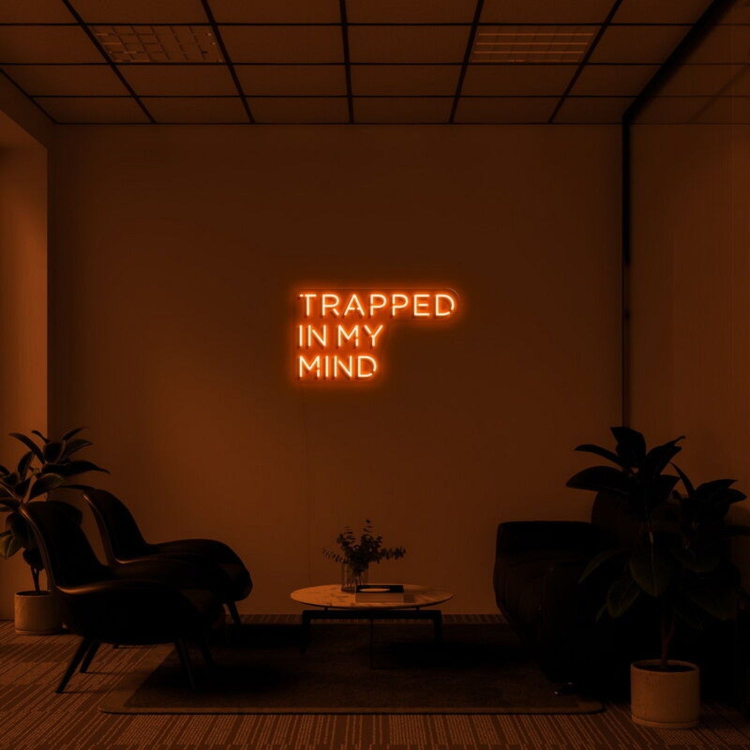 Trapped In My Mind Led Neon Sign Fartistic And Thoughtful Decor - Shineneon