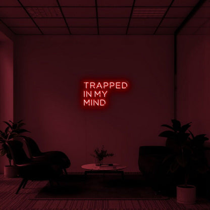 Trapped In My Mind Led Neon Sign Fartistic And Thoughtful Decor - Shineneon