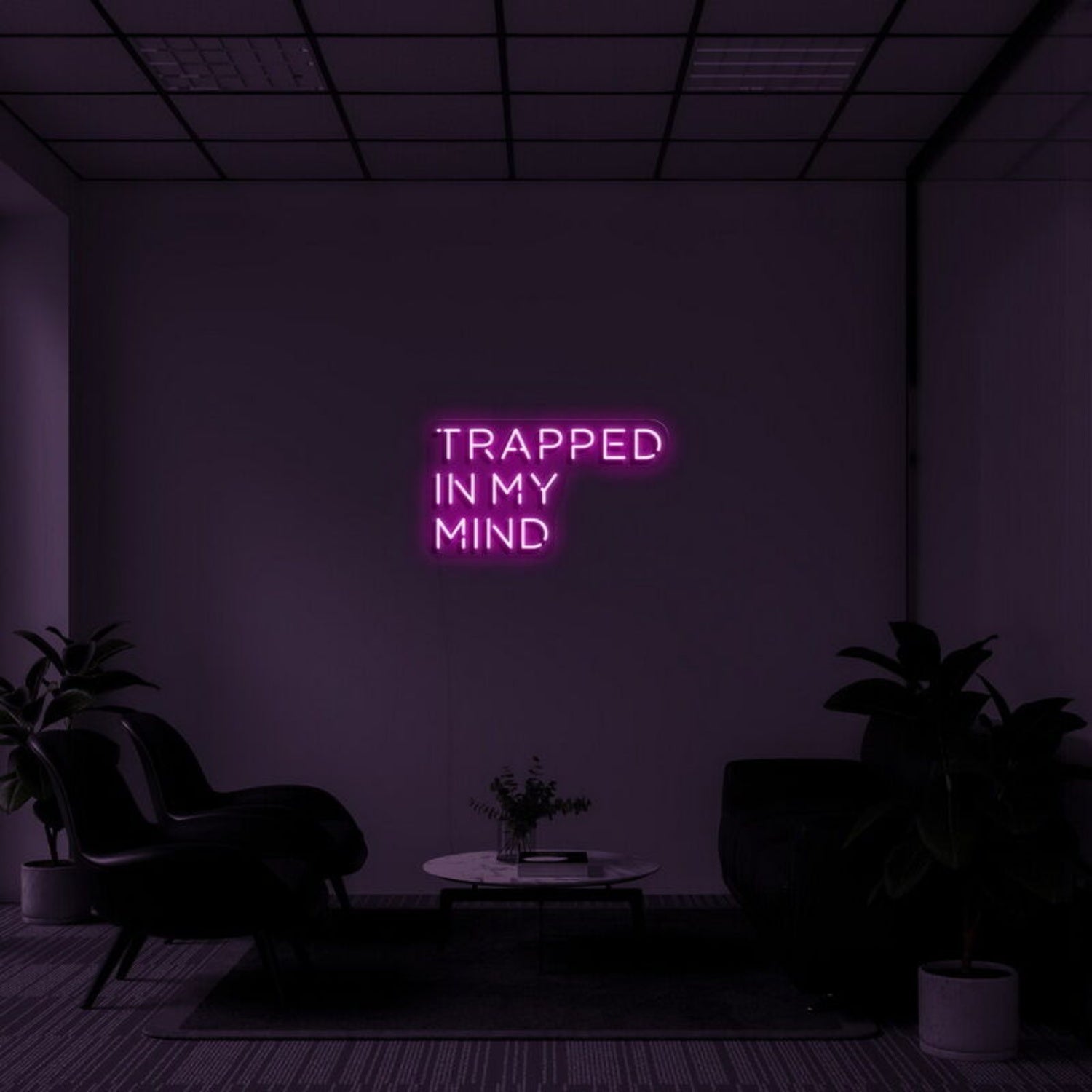 Trapped In My Mind Led Neon Sign Fartistic And Thoughtful Decor - Shineneon