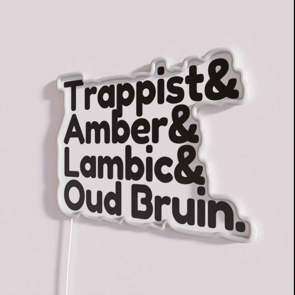 Trappistand Amberand Lambicand Oud Bruin Rgb Led Neon Sign - Shineneon
