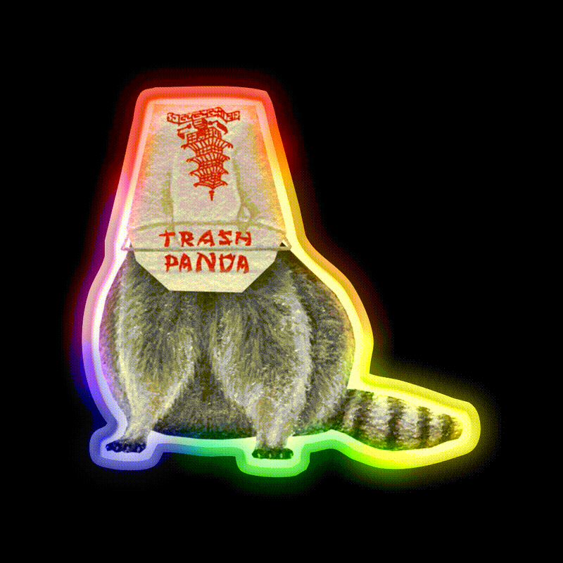 Trash Panda Led Neon Sign Chinese Food Rgb Color