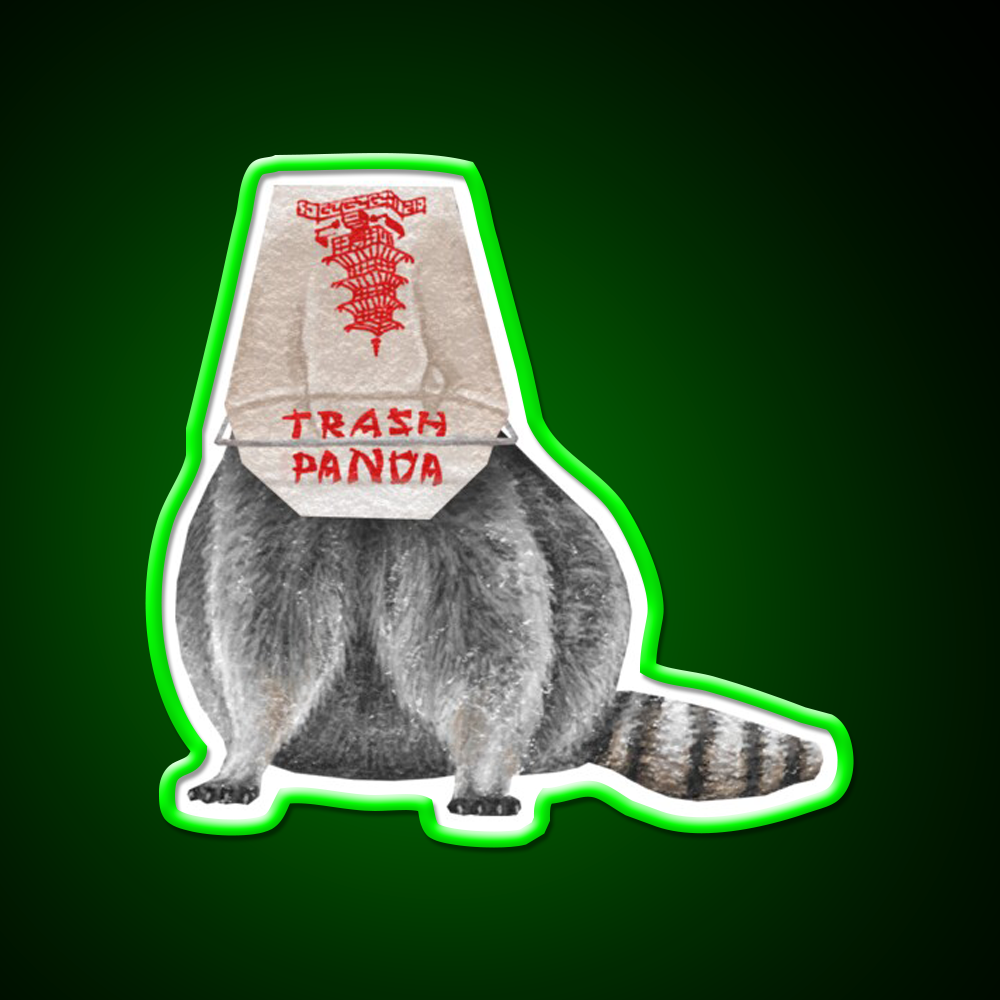 Trash Panda Led Neon Sign Chinese Food Rgb Color