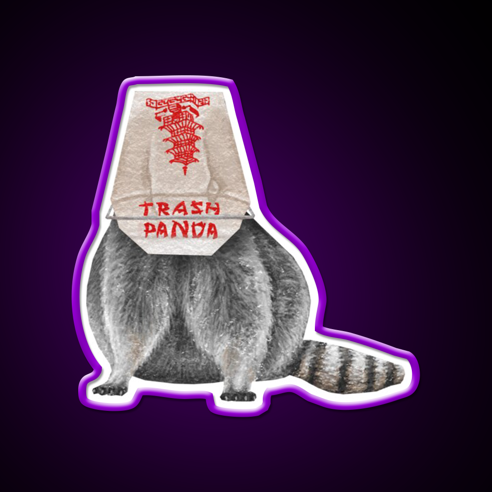 Trash Panda Led Neon Sign Chinese Food Rgb Color