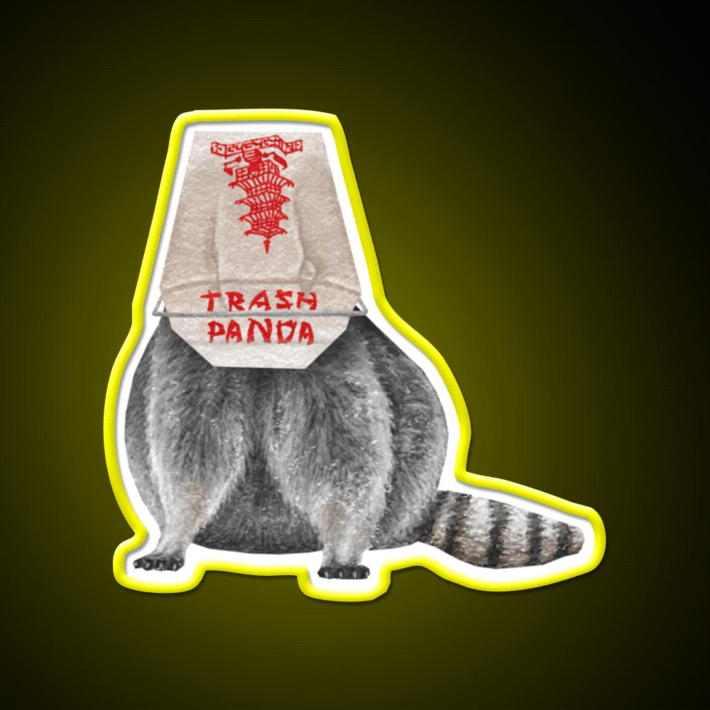 Trash Panda Led Neon Sign Chinese Food Rgb Color