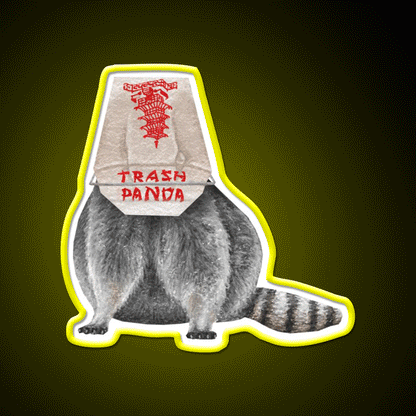 Trash Panda Led Neon Sign Chinese Food Rgb Color