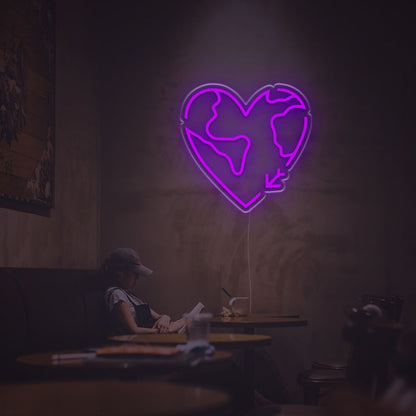Travel Heart Led Neon Sign | Shineneon