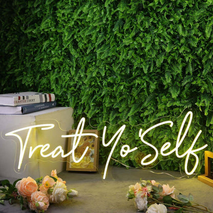 Treat Yo Self Yellow Led Neon Sign - Shineneon