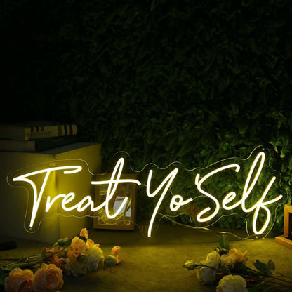 Treat Yo Self Yellow Led Neon Sign - Shineneon