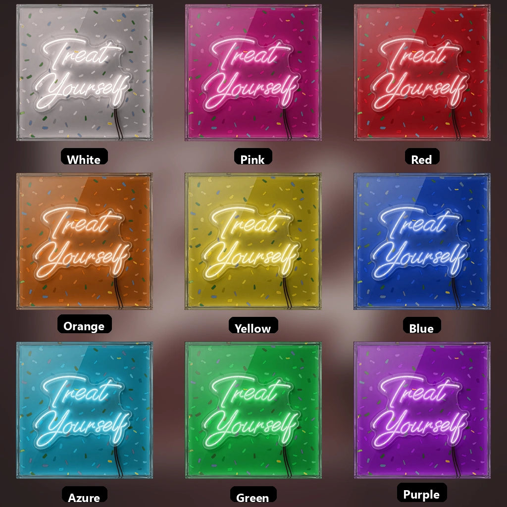 Treat Yourself LED Neon Sign Wall Decor - 05 Color Grid