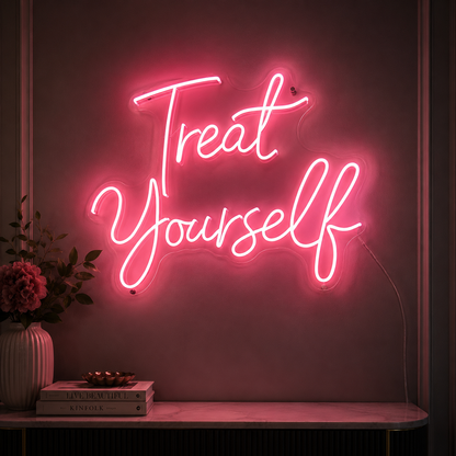 Treat Yourself LED Neon Sign Wall Neon Sign - 03 Real Lifestyle Scene